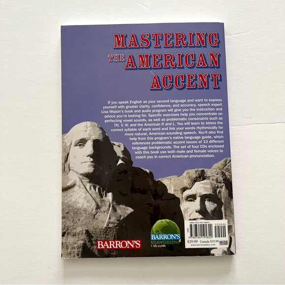 Book Mastering the American Accent with Audio CDs, paperback by Lisa Mojsin - Picture 3 of 7